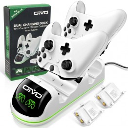 Oivo Dual Charging Dock for Xbox One with Two Batteries - White