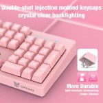 Onikuma G25 Keyboard + CW905 Mouse - Pink Set موس و کیبورد (Desktop)