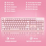 Onikuma G25 Keyboard + CW905 Mouse - Pink Set موس و کیبورد (Desktop)