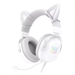 Onikuma X11 Gaming Headset with Cat Ears - White