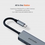 خرید هاب سه کاره Porodo Aluminum - پورت USB-C
