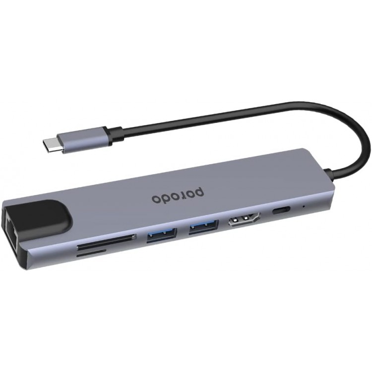 خرید هاب هفت کاره Porodo Aluminum - پورت USB-C