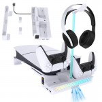 خرید پایه افقی PGTech RGB برای PS5 اسلیم و پرو - سفید