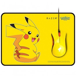 Razer Deathadder Gaming Mouse + Mouse Pad - Pikachu Limited Edition