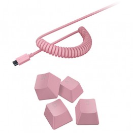 Razer PBT Keycap Upgrade Set + Coiled Cable - Quartz Pink