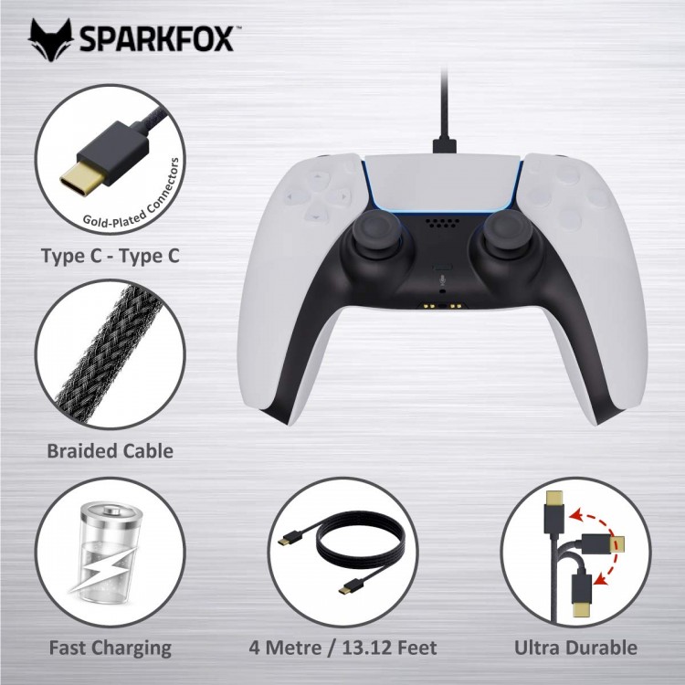 خرید کابل یو اس بی سی SparkFox برای دسته PS5