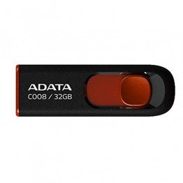 ADATA C008 USB 2.0 Flash Memory - 32GB - Black