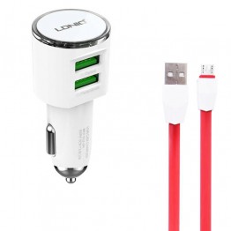 LDNIO Dual USB Car Charger with Micro USB Cable