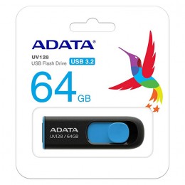 Adata UV128 USB 3.2 Flash Drive - 64 GB - Blue
