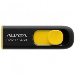 Adata UV128 USB 3.2 Flash Drive - 64 GB - Yellow