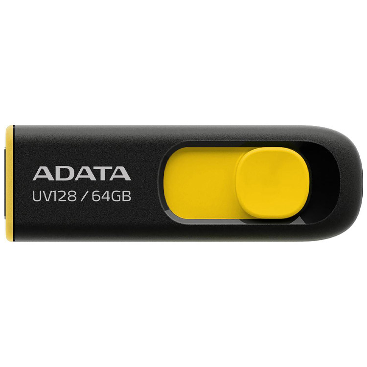خرید فلش مموری Adata UV128 - ظرفیت 64 گیگابایت - زرد