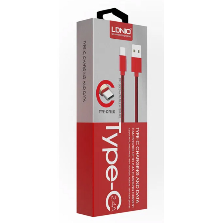 LDNIO Type-C Fast Charge Cable - Red لوازم جانبی 