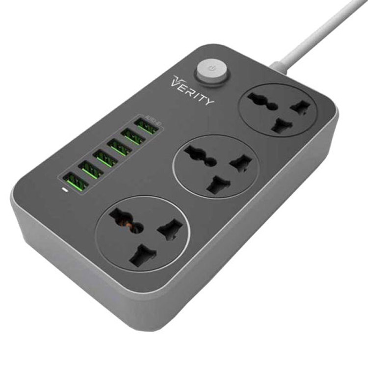 خرید چند راهی برق و محافظ وریتی با شش پورت USB