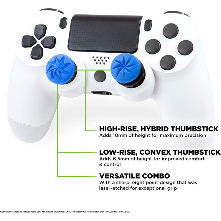خرید روکش آنالوگ KontrolFreek مخصوص PS5 و PS4 - نسخه Edge آبی