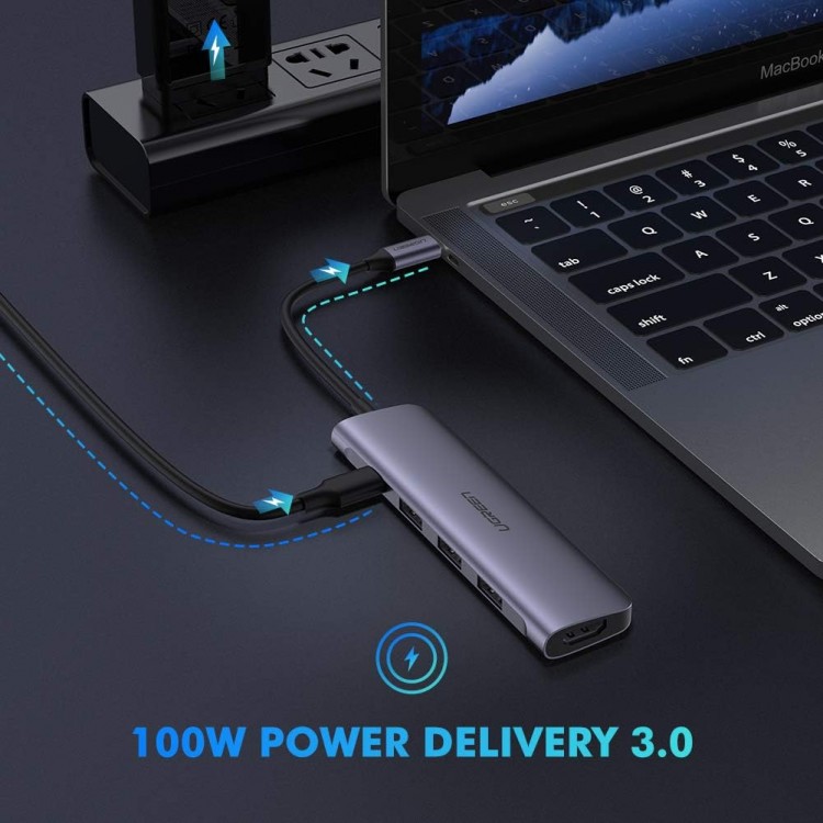 خرید آداپتور پنج کاره UGREEN - کابل USB-C
