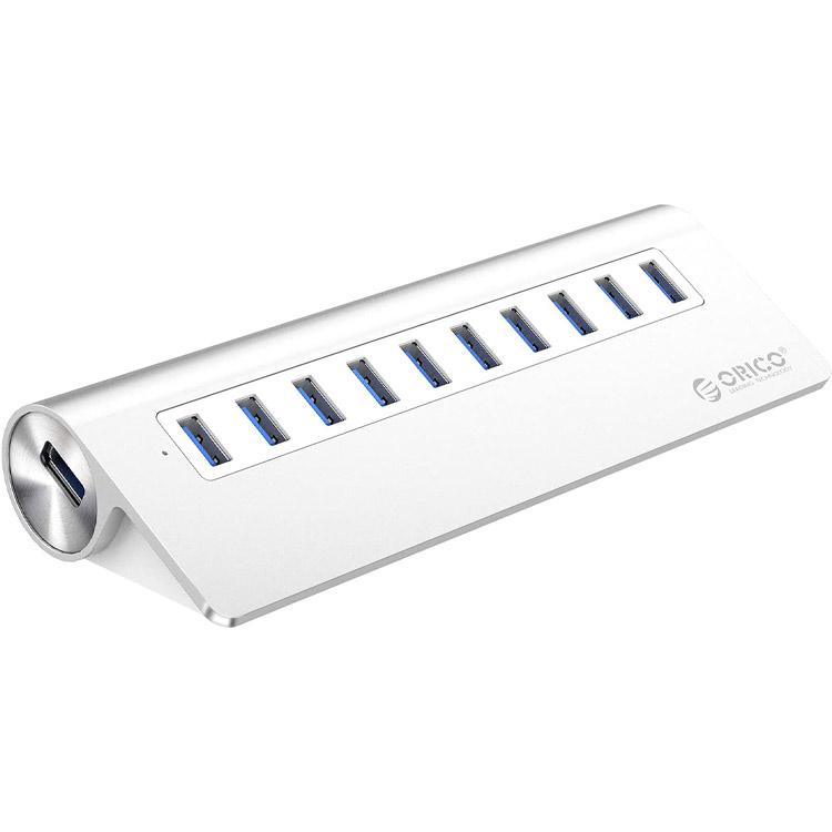 خرید هاب ORICO Aluminum Mini دارای ۱۰ پورت USB 3.0