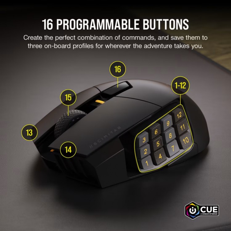 خرید موس Corsair Scimitar Elite - بی‌سیم