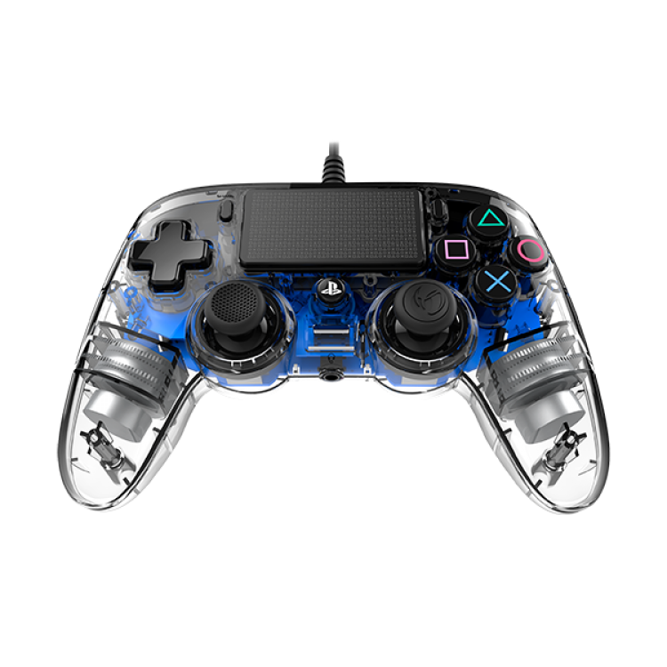 NACON Wired Illuminated Compact Controller - Crystal Blue - PS4 