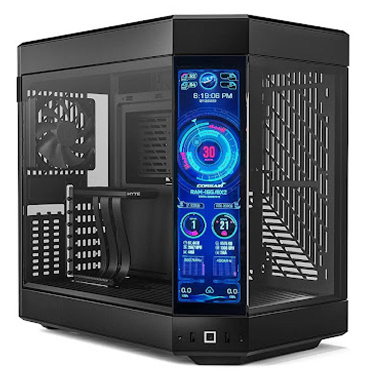 خرید کیس کامپیوتر Hyte Y60 + نمایشگر LCD - سیاه