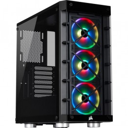 Corsair iCue 465X RGB Mid-Tower Smart PC Case - Black