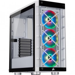 Corsair iCue 465X RGB Mid-Tower Smart PC Case - White
