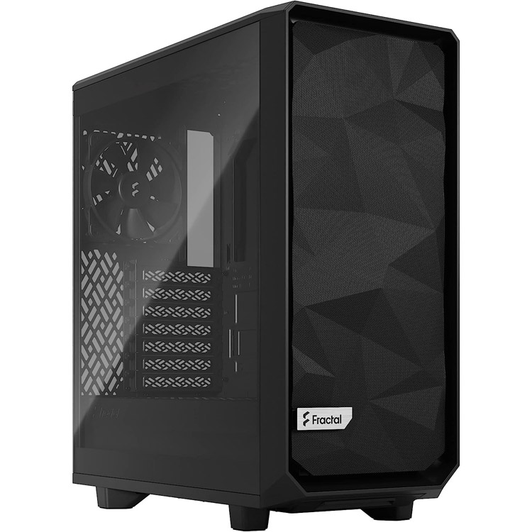 خرید کیس کامپیوتر Fractal Design Meshify 2 Compact Lite - شاسی مید تاور - سیاه - شیشه روشن