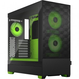 Fractal Design Pop Air RGB Mid-Tower PC Case - Green TG Clear Tint