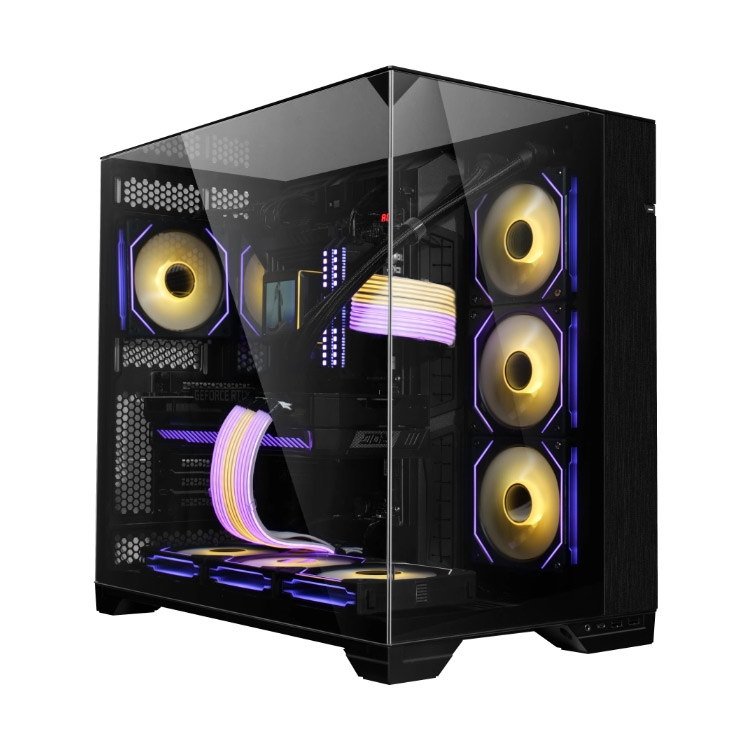 خرید کیس کامپیوتر Lian Li O11 Vision - شاسی مید تاور - سیاه