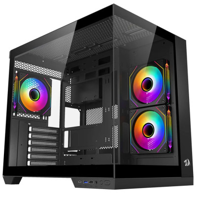 Redragon Wideload Pro Mid-Tower Gaming PC Case - Black