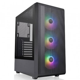 Thermaltake S200 TG ARGB Mid-Tower PC Case - Black