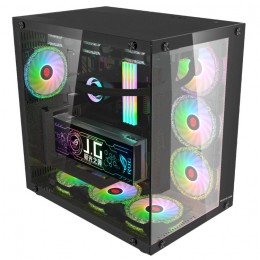 WJ Coolman Robin I Mid-Tower Gaming PC Case - Black