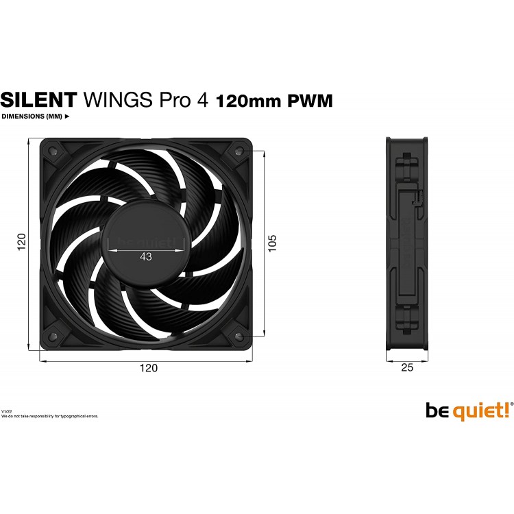 خرید فن کیس Be Quiet Silent Wings Pro 4 - سایز 120 میلیمتر