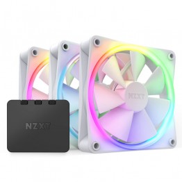 NZXT F120 RGB Duo Triple Pack PC Case Fan - White