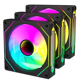 Redragon GC-F015 ARGB PC Case Fan - Black - 3 Packs