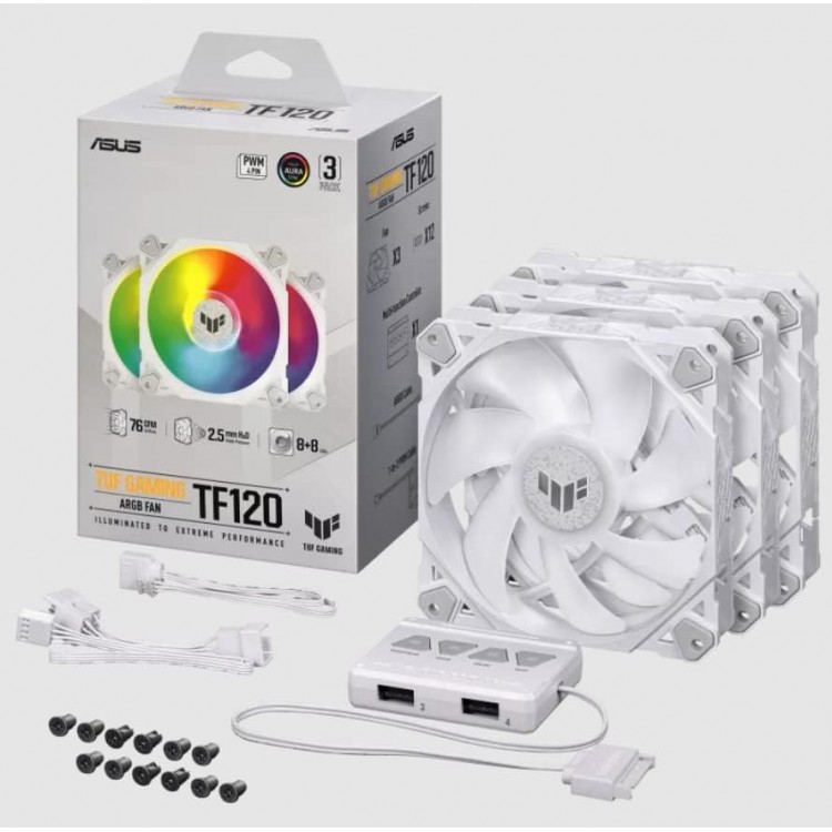 خرید فن کیس TUF TF120 - پک سه تایی - سفید