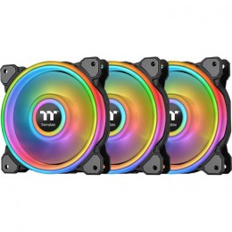 Thermaltake Riing Quad 12 3-in-1 RGB PC Case Fans - Premium Edition - Black