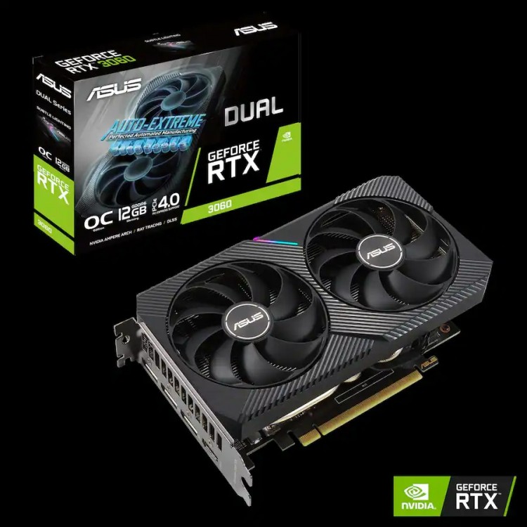 خرید کارت گرافیک Asus Dual GeForce RTX 3060 OC - حافظه 12 گیگابایت