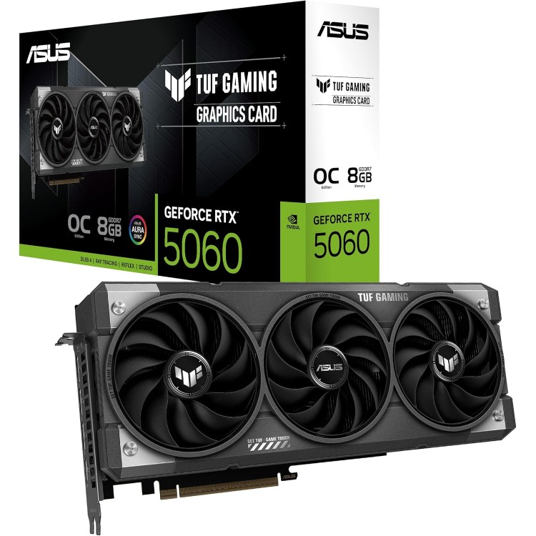 خرید کارت گرافیک Asus TUF Gaming GeForce RTX 5060 OC - حافظه هشت گیگابایت