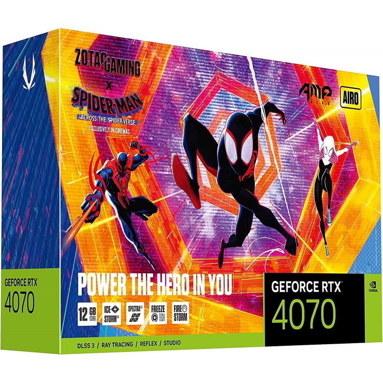 خرید کارت گرافیک ZOTAC GeForce RTX4070 AMP AIRO - نسخه Spider-Man - حافظه 12 گیگابایت