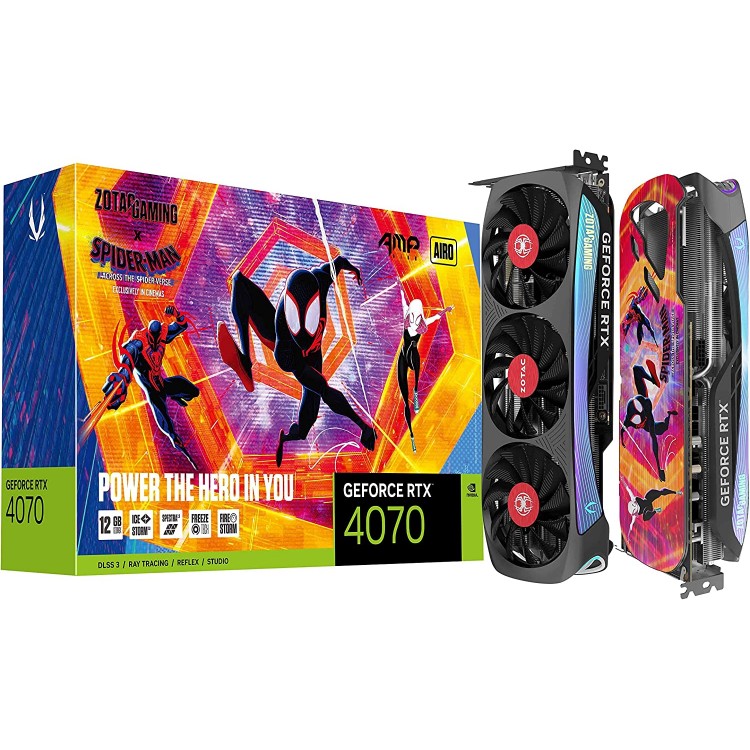 خرید کارت گرافیک ZOTAC GeForce RTX4070 AMP AIRO - نسخه Spider-Man - حافظه 12 گیگابایت