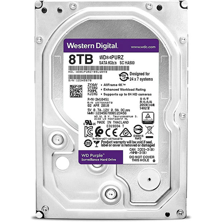 خرید هارد کامپیوتر WD Purple WD84PURZ - هشت ترابایت