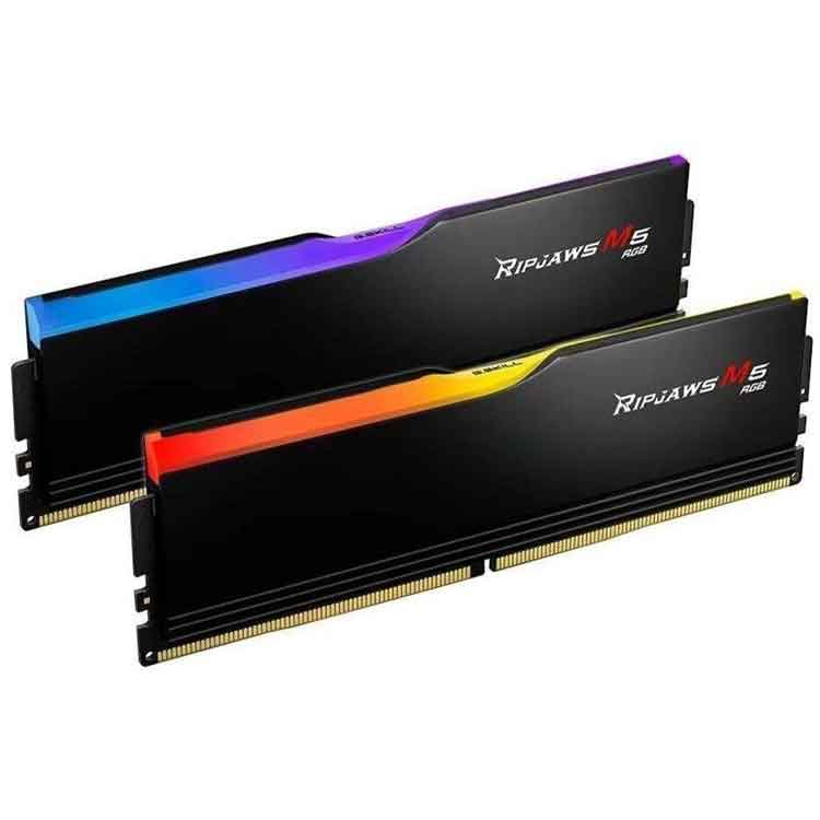 خرید رم G.Skill Ripjaws M5 RGB DDR5 - ظرفیت 32 گیگابایت - Intel XMP - سرعت 5200 مگاهرتز - CL40 - سیاه