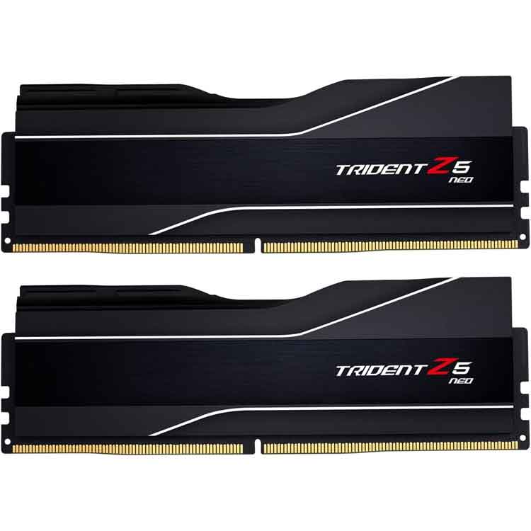 خرید رم G.Skill Trident Z5 Neo DDR5 - ظرفیت 64 گیگابایت - پک دوتایی - مدل AMD EXPO - سرعت 6000 مگاهرتز - CL36 - سیاه