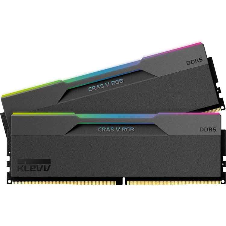 خرید رم KLEVV Cras V RGB DDR5 - ظرفیت 32 گیگابایت - دو کاناله - سرعت 7200 مگاهرتز - CL34 - سیاه