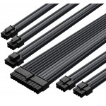 خرید پک کابل افزایش طول Reaper Cable برای پاور کامپیوتر - رنگ کربنی و خاکستری خرید پک کابل افزایش طول Reaper Cable برای پاور کامپیوتر - رنگ کربنی و خاکستری