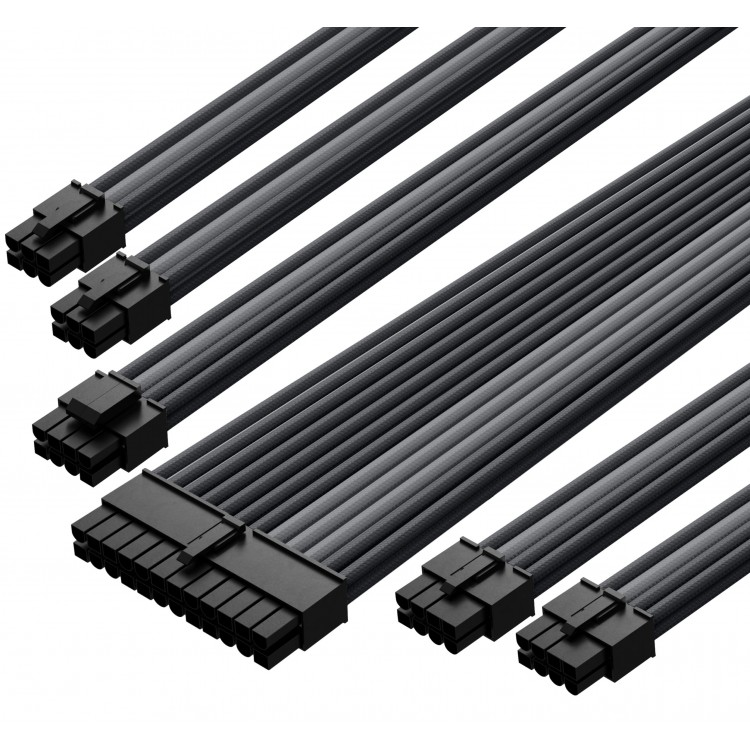 خرید پک کابل افزایش طول Reaper Cable برای پاور کامپیوتر - رنگ کربنی و خاکستری