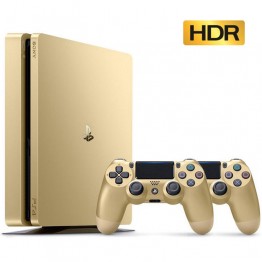  PlayStation 4 Slim Gold 500GB with 2 Controllers - R2 - CUH 2016A
