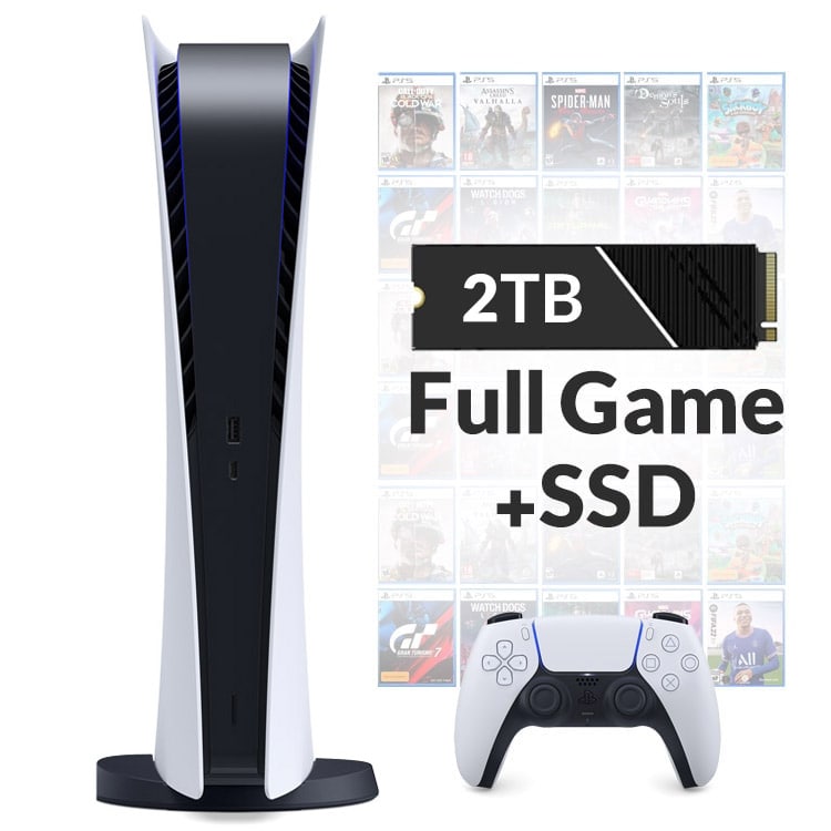 خرید PS5 نسخه دیجیتال - به همراه SSD دو ترابایت Full Game