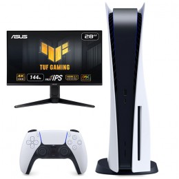 PlayStation 5 + Asus TUF VG28UQL1A 4K Gaming Monitor