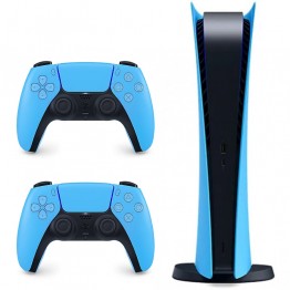 PlayStation 5 Digital Edition + 2 DualSenses - Starlight Blue